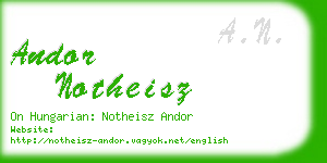 andor notheisz business card